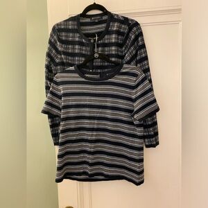 NWOT brooks brothers brand sweater set. Navy blue and white. Size large.